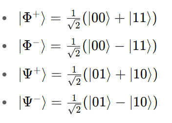 Four Bell states